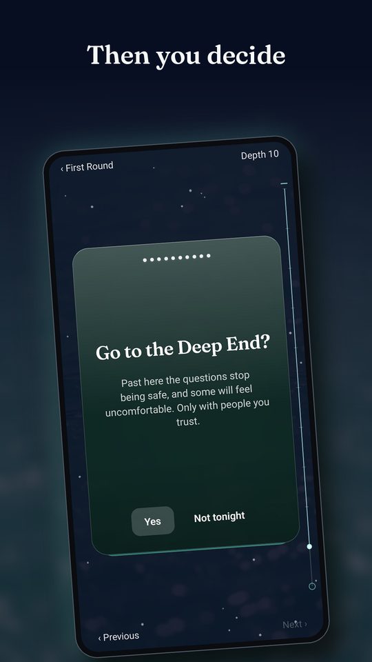 The Go to the Deep End? question